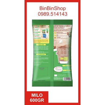 [HCM] Bột Milo bịch 600gr - Nestle