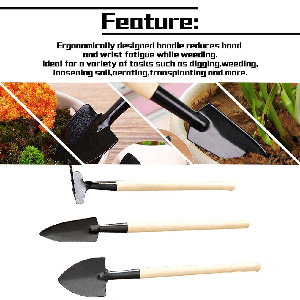 3 Dụng cụ làm vườn mini bằng thép không gỉ