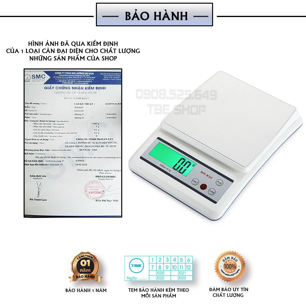 Cân Tiểu Ly Điện Tử Mini Nhà Bếp WH B20 10kg 3kg Chính Hãng Sạc Trực Tiếp ( Bảo Hành 1 Năm ) TBE Shop