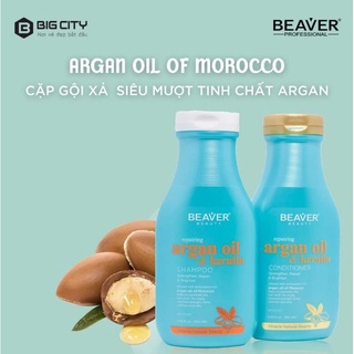 CẶP GỘI XẢ BEAVER ARGAN MỀM MƯỢT 300ML