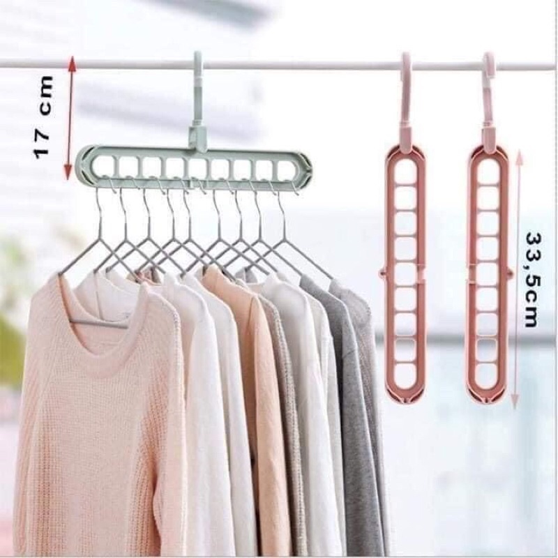 MÓC 9 LỖ ĐA NĂNG TREO TỦ QUẦN ÁO SÊU TIỆN LỢI