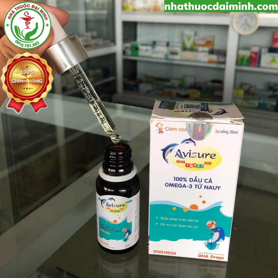 Avisure DHA Smart Kid Cho Trẻ Sơ Sinh 100% Dầu Cá Tự Nhiên