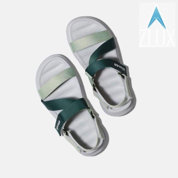 👣 Giày Sandal Shondo đế xám ombre xanh lá F6S2140 👣