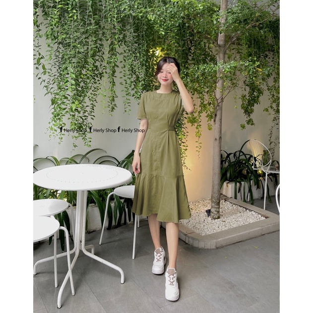ĐẦM MIDI THẮT EO ĐUÔI CÁ