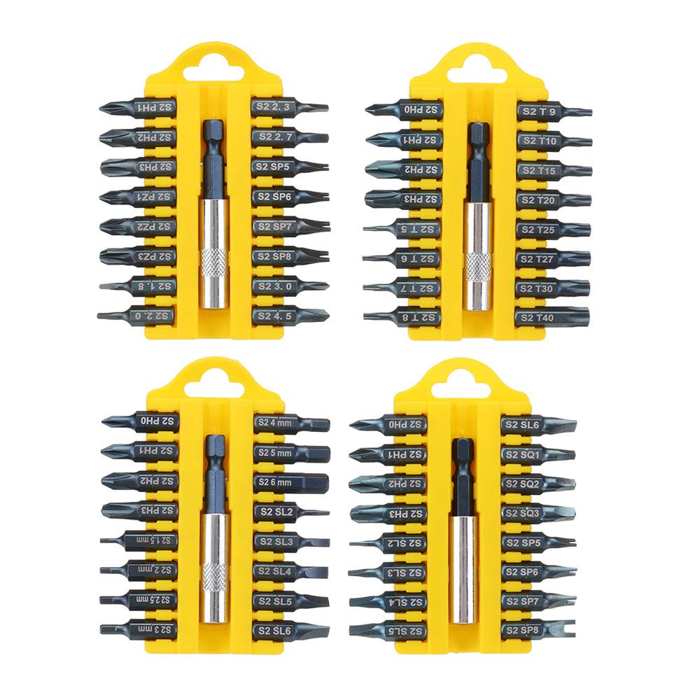Broppe 17 in 1 screwdriver bit set alloy steel 1/4 inch hex shank screwdriver