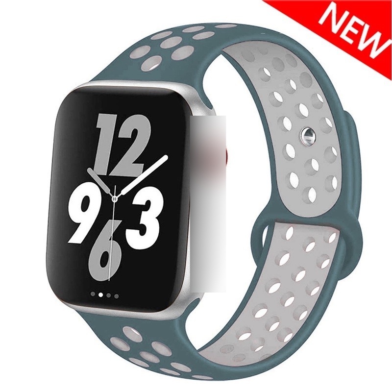 Dây Đeo Đồng Hồ Bằng Silicone 49MM 45MM 41MM 44mm 40mm 38mm 42mm Cho iWatch Series 8 7 Ultra 6 SE 5 4 3
