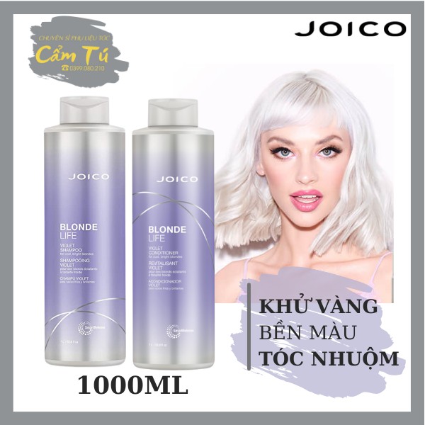 Dầu Gội Tím Khử Sắc Tố Vàng JOICO Blonde Life Violet 1000ML - USA