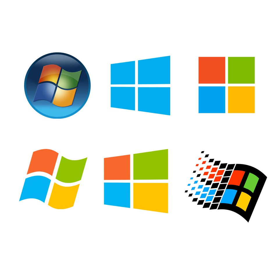 Sticker hình dán decal logo WINDOWS 10, WINDOWS 7, dán laptop, dán nón bảo hiểm