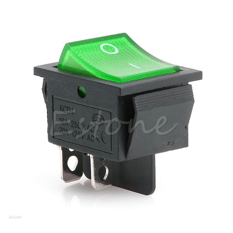 Set 10 Công Tắc Đèn Kcd4-201N 4 Pin On / Off 2 Vị Trí 250v Dpst 1 / 5 / 10 Cái