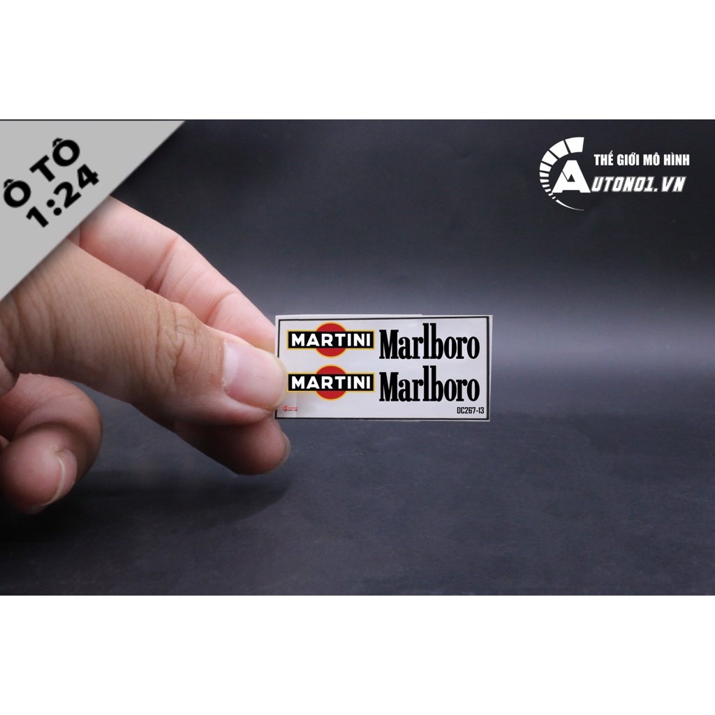 DECAL NƯỚC TEM MARTINI - MARLBORO CHO Ô TÔ 1:24 DC267-13