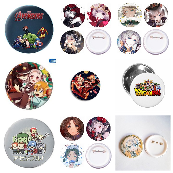 ( 1c ) Huy hiệu cài áo in hình anime chibi JIBAKU IDENTITY AMONG US SWORD ART ONLINE SÁT PHÁ LANG xinh xắn