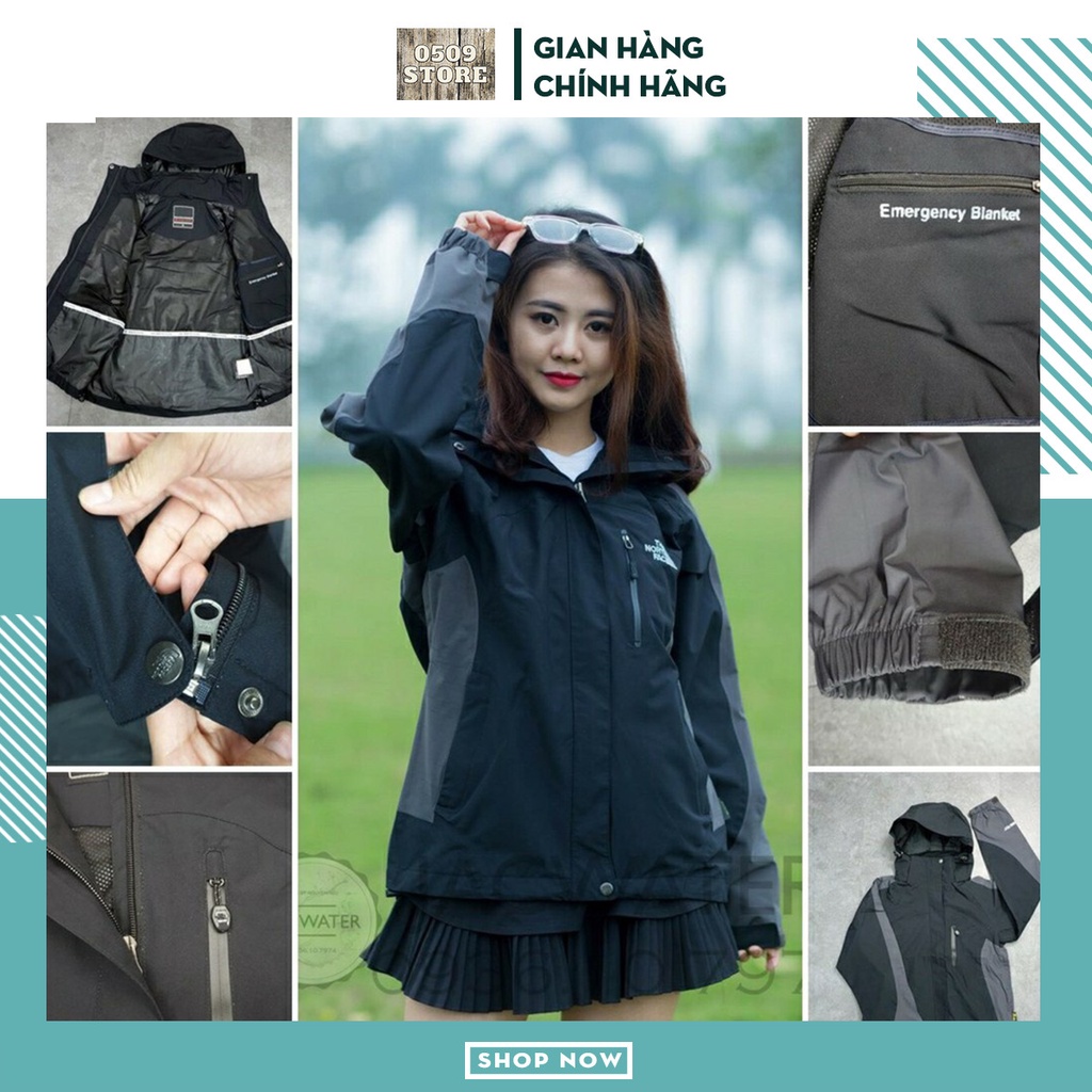 Áo gió nam nữ 2 lớp dày dặn, chống thấm nước cực tốt, áo khoác gió unisex