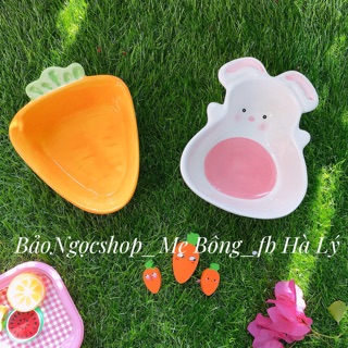 Bát sứ hình thỏ, cà rốt xinh yêu cho bé ăn dặm