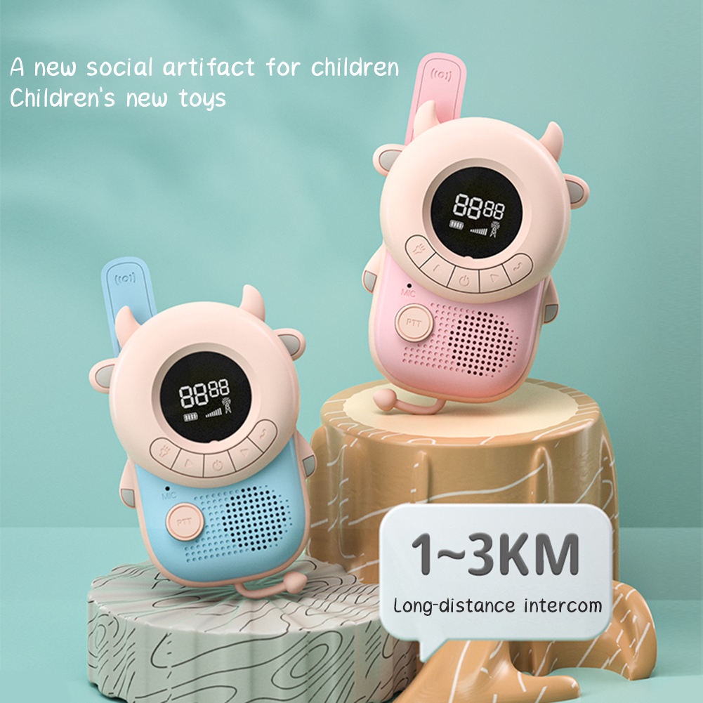 ✨Cổ Phiếu Sẵn Sàng✨ Set 2 Bộ Đàm Hình Động Vật Dễ Thương Cho Bé