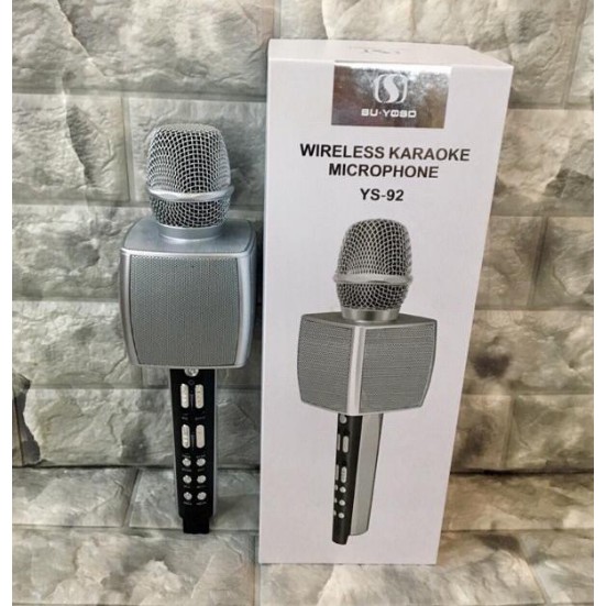 Micro Karaoke Bluetooth YS-92 Trang Bị Soudcard Dùng Livetream Vùa Hát Như Micro Loa Rời Bình Thường