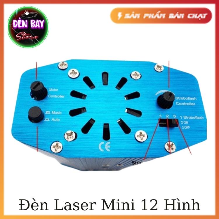 Đèn Laser 12 hình trong 1 Mini Sân Khấu Phòng Bay, Phòng Karaoke Vũ Trường Cảm Biến Theo Nhạc