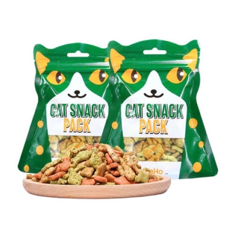 Bánh quy hình cá bánh thưởng cho mèo Cat Snack Pack yaho 80g