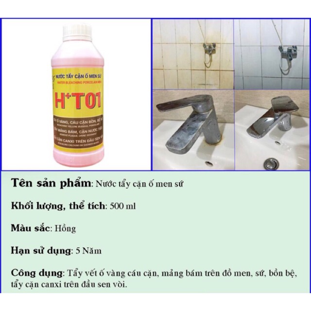 TẨY BỒN CẦU GỐM SỨ HT01-500ML