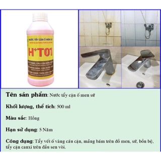 TẨY BỒN CẦU GỐM SỨ HT01-500ML