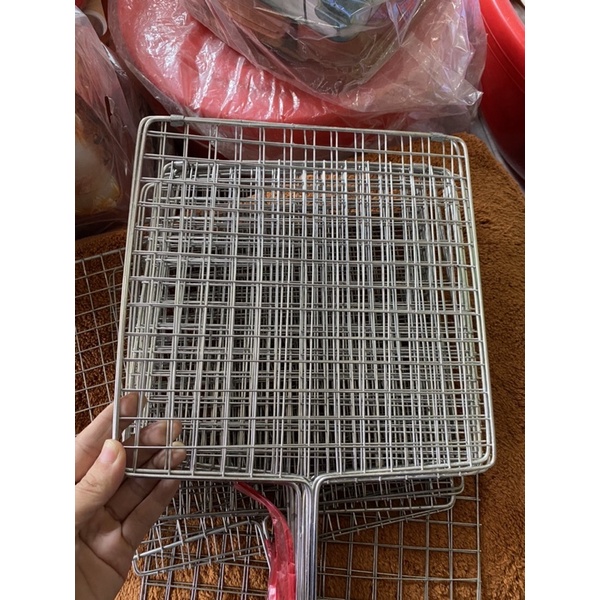 Phên nướng thịt, vỉ nướng thịt inox cao cấp 24cm x 24cm