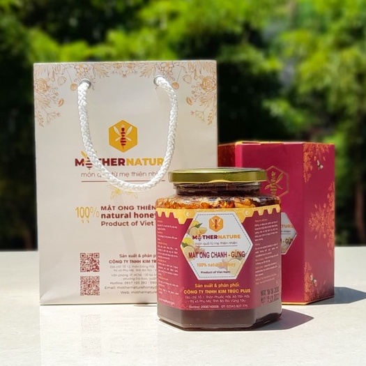 Mật Ong Chanh Gừng Mother Nature - Món Quà Ý Nghĩa - 500ml
