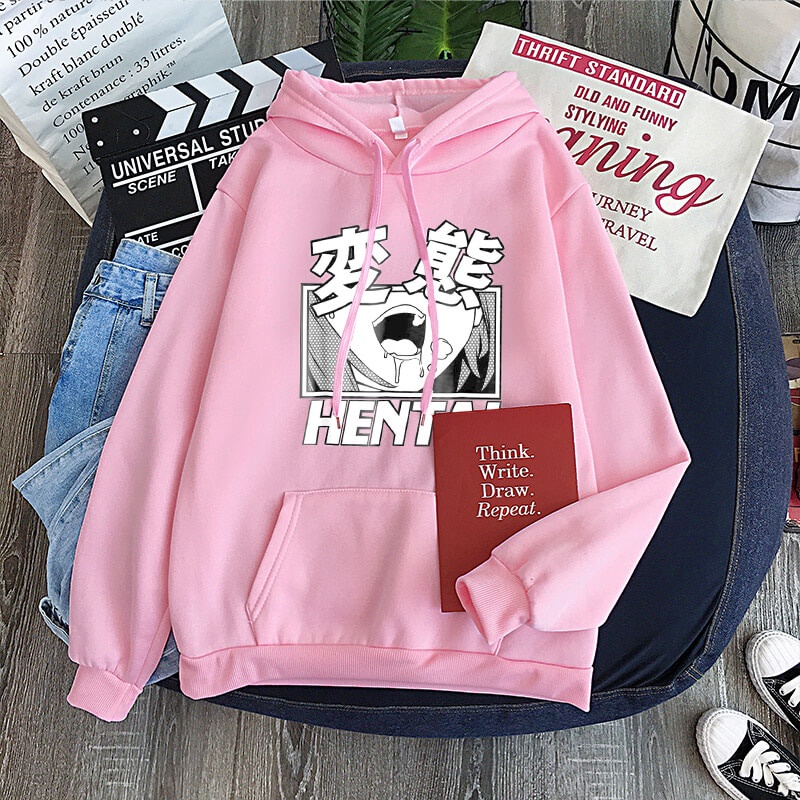 Áo Hoodie In Họa Tiết Hoạt Hình Ahegao Hentai Phong Cách Harajuku Đường Phố Mùa Thu Cho Nam Và Nữ