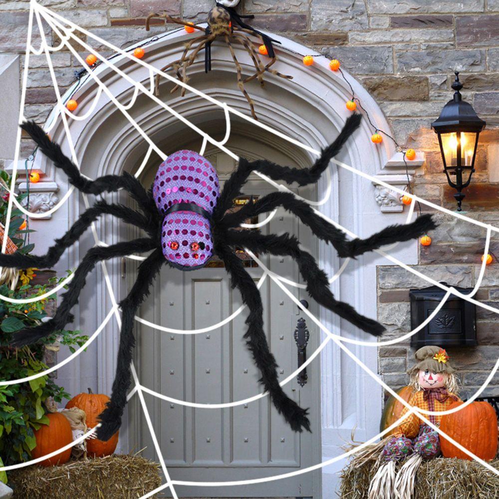 Nhện Nhồi Bông Khổng Lồ Trang Trí Halloween