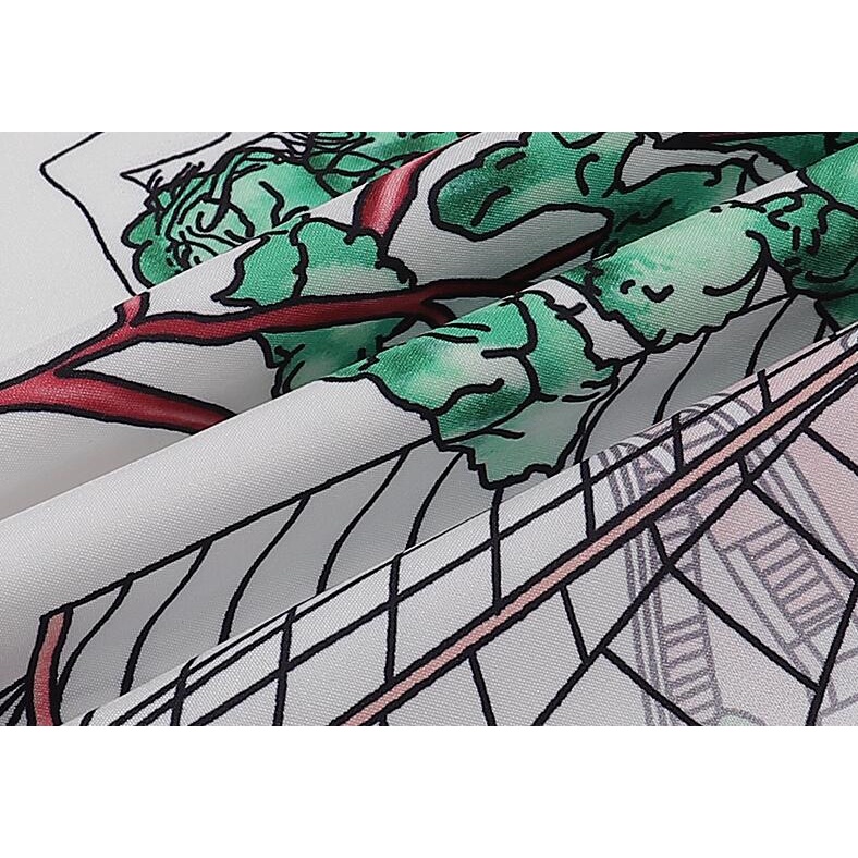 Casablanca Áo Sơ Mi cotton Ngắn Tay In Họa Tiết Thời Trang Dành Cho Nam Và Nữ