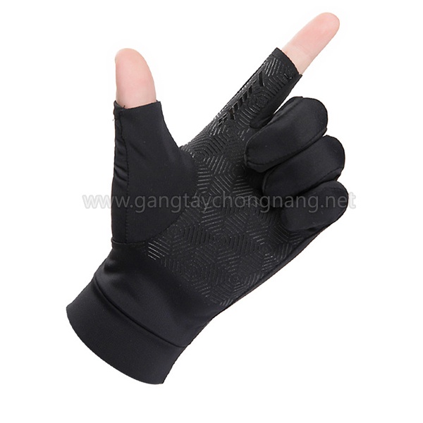 Găng tay đi xe máy hở 2 ngón H2D | Bao tay chống nắng cho nam nữ vải mềm ôm tay, co giãn, chống trượt, bền đẹp