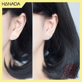 Bông Tai Bạc 925 Hanada Cuộn Len 0309