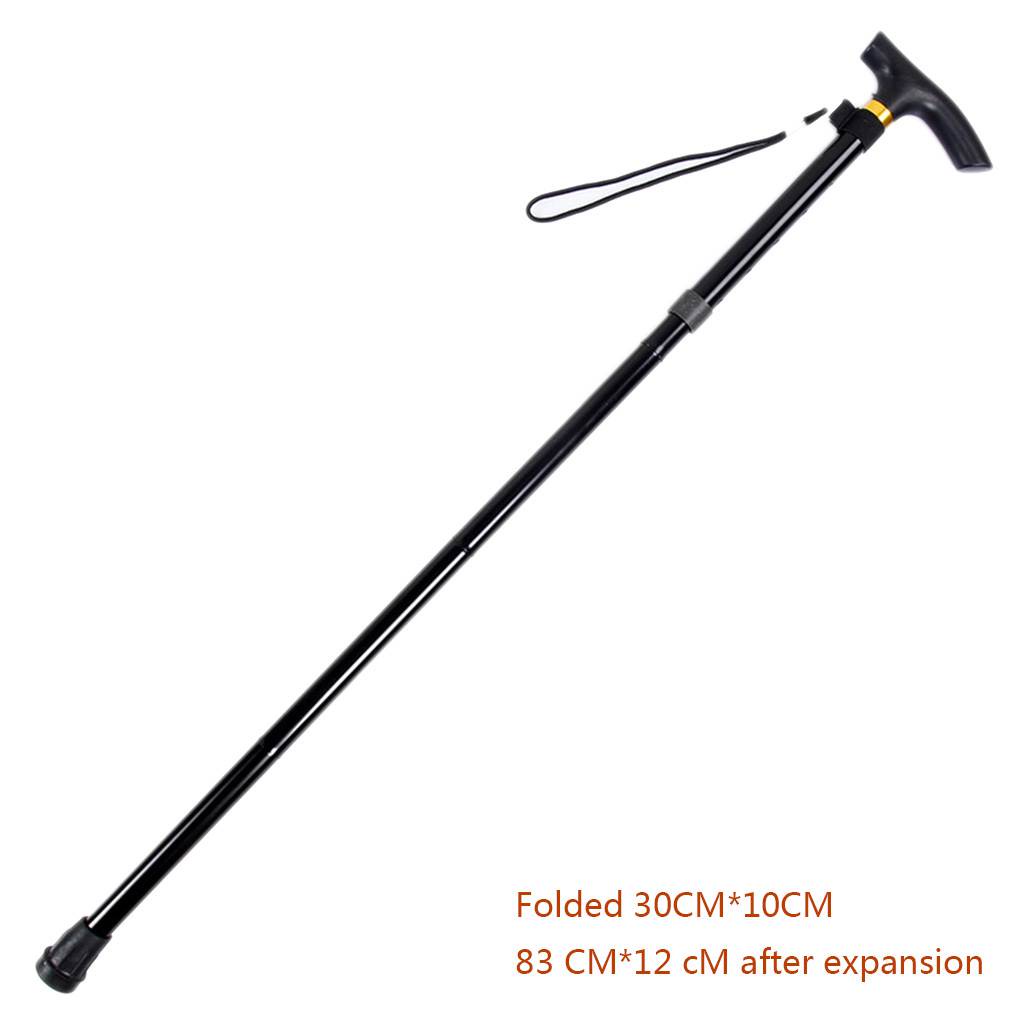 [GLOBAL] Adjustable Collapsible Canes Portable Walking Aid Sticks for Seniors with Cushion Handle for Outdoor Trekking