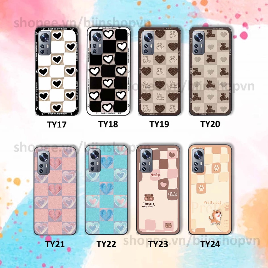 Ốp Xiaomi 12 / Xiaomi 12 Pro caro trái tim nhiều màu sắc, đầy cá tính, khẳng định phong cách