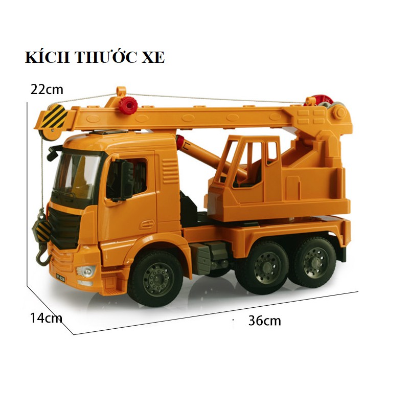 Mô hình xe ô tô cẩu móc cỡ lớn đồ chơi trẻ em hãng Double E Model : E226-002