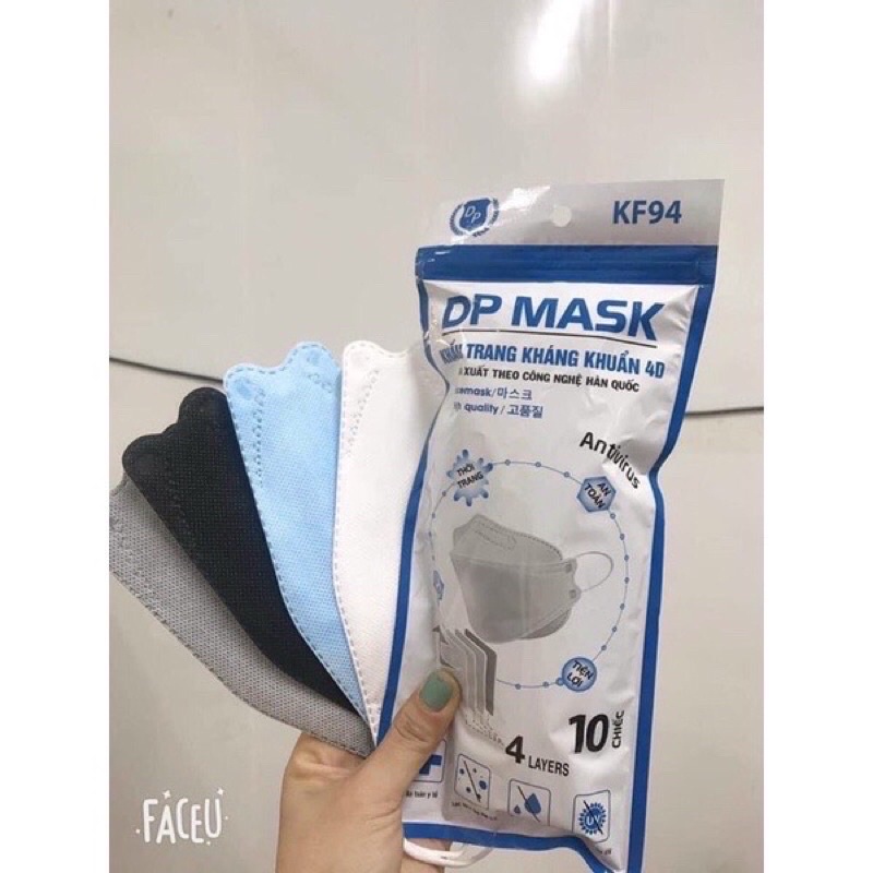 Thùng 30 Gói 300c Khẩu Trang Đại Phát KF94 Kháng Khuẩn, Chống Bụi Cao Cấp💜