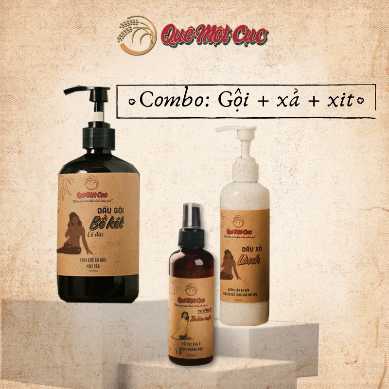 Dầu gội đầu bồ kết cô đặc sạch gàu nấm ngứa QUÊ MỘT CỤC Dầu gội thảo dược ngăn rụng tóc giúp mọc tóc 500ml | BigBuy360 - bigbuy360.vn