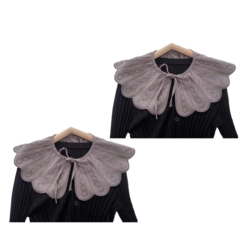 Khăn Choàng Cổ Giả Khăn Choàng Cổ Màu Trơn Họa Tiết Hình Học Xoắn Cho Nữ