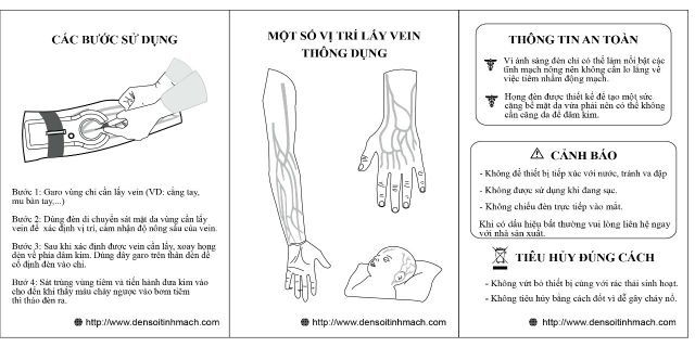 Đèn soi tĩnh mạch, dùng để soi lấy máu làm PRP