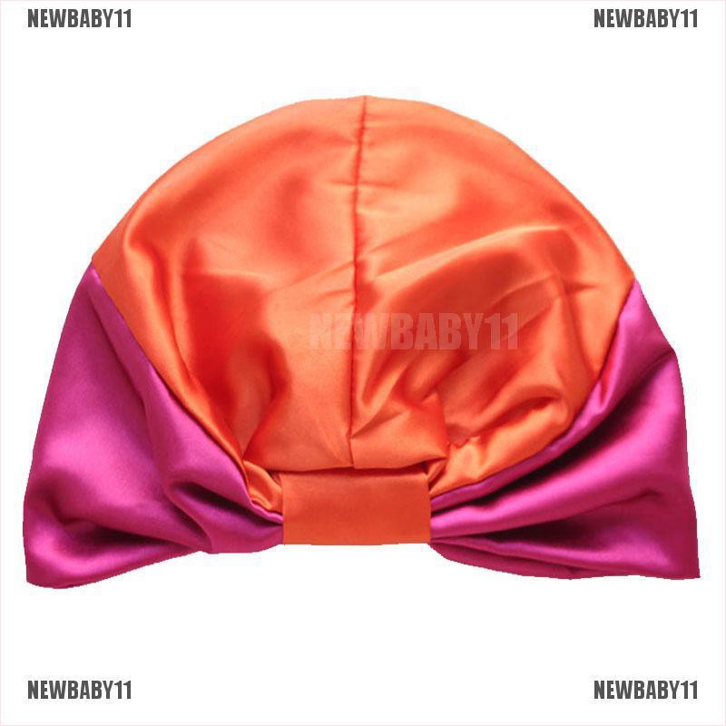 Mũ Trùm Tóc Khi Ngủ Bằng Lụa Co Giãn Chăm Sóc Tóc Cho Nữ NEWBABY11