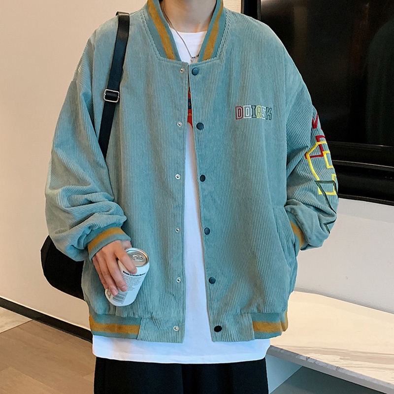 Áo khoác bóng chày dáng rộng thời trang cá tính cho nam