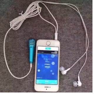 Micro mini kèm tai nghe hát karaoke cho điện thoại / máy tính