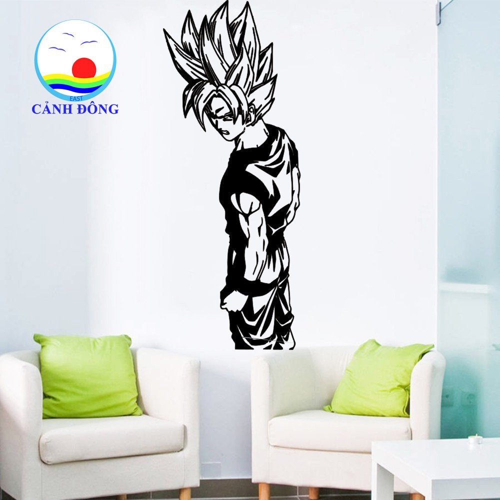 Decal dán tường SonGoKu Dragon Ball trang trí ấn tượng