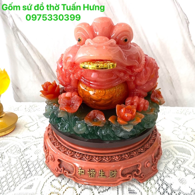Thiềm thừ + tỳ hưu đá , cóc đỏ size lớn thiềm thừ chiêu tài lộc tỳ hưu phong thuỷ