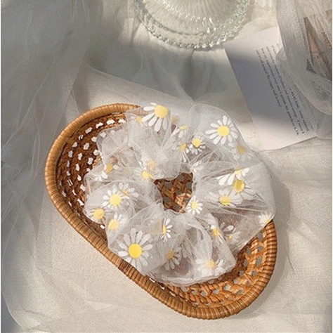 RẺ VÔ ĐỊCH  DÂY BUỘC TÓC SCRUNCHIES HÌNH HOA CÚC XINH XẮN