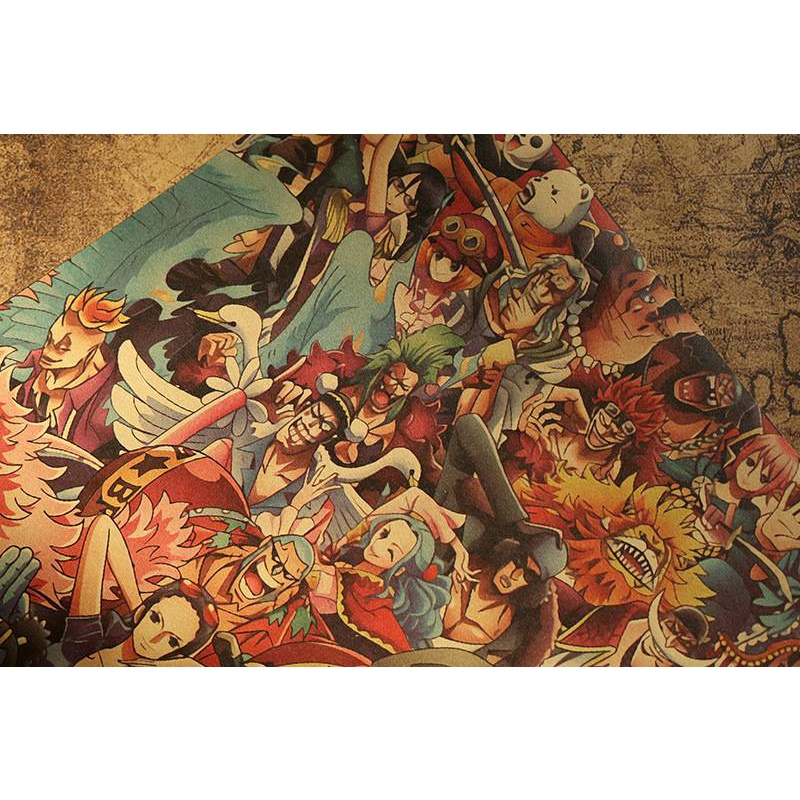 Set 50 Tấm poster One Piece 35 * 50cm Dán Tường Trang Trí