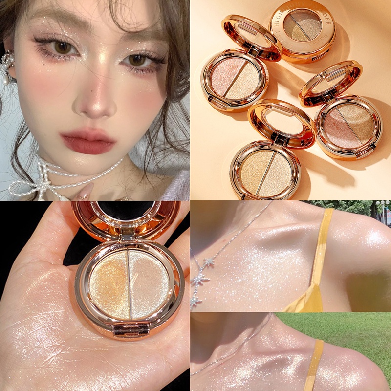 Bảng phấn trang điểm Mancosie bắt sáng và tạo khối 2 tông màu tùy chọn