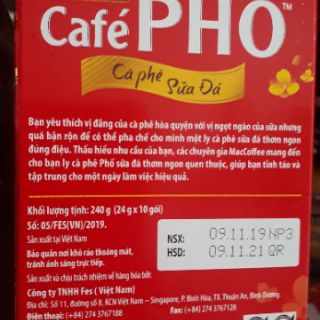 Cà phê sữa đá Cafe Phố hộp 240g