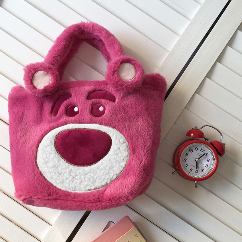 Túi Xách Tay Bằng Vải Bông Có Khóa Kéo In Hình Thú Hoạt Hình Dễ Thương Hợp Thời Trang Cho Nữ