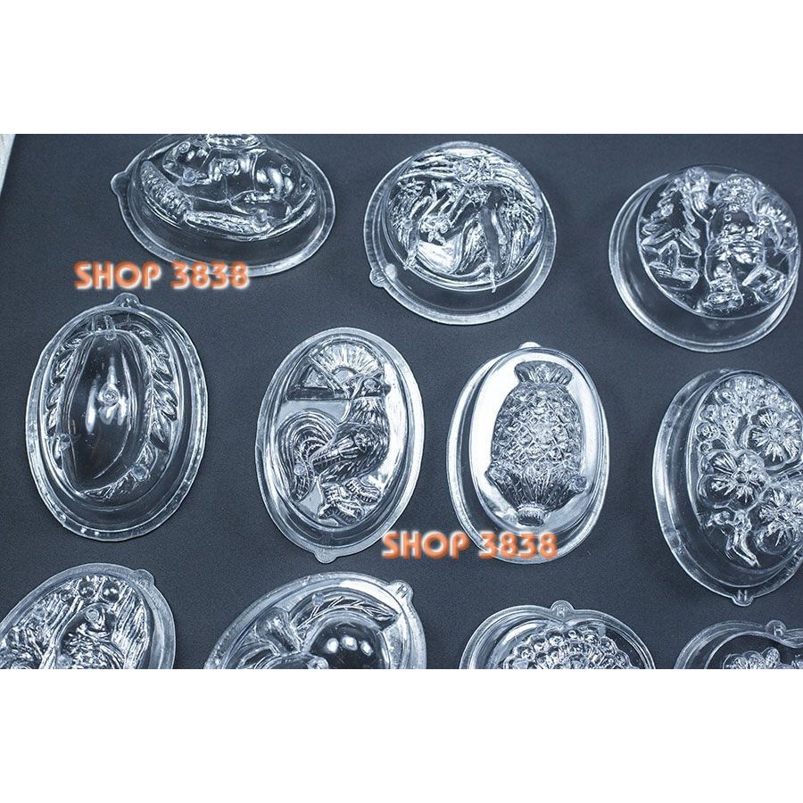 Combo 10 Khuôn Làm Thạch Rau Cau Sơn Thủy Bánh Flan Mini Ngộ Nghĩnh