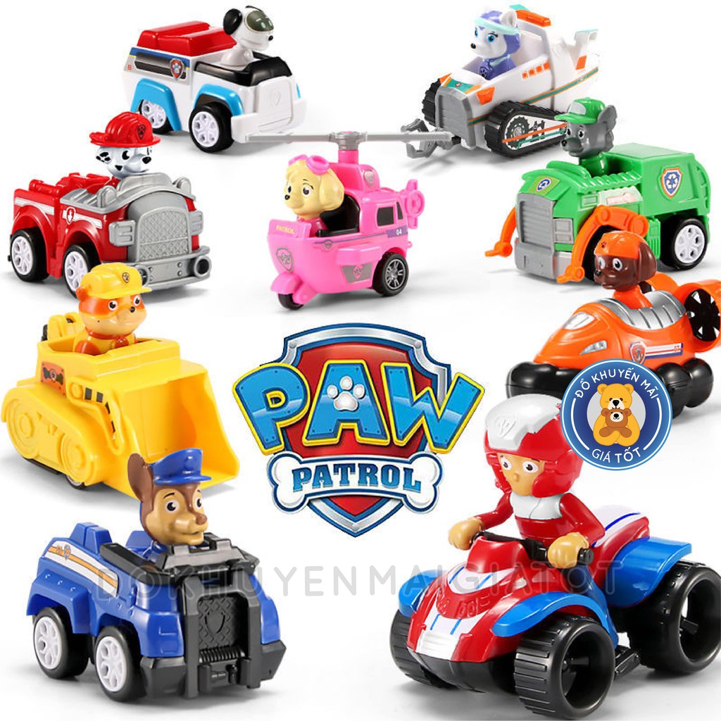 Xe đồ chơi mô hình 9 nhân vật đội chó cứu hộ Pa.trol Dog bằng nhựa cho bé - M99C