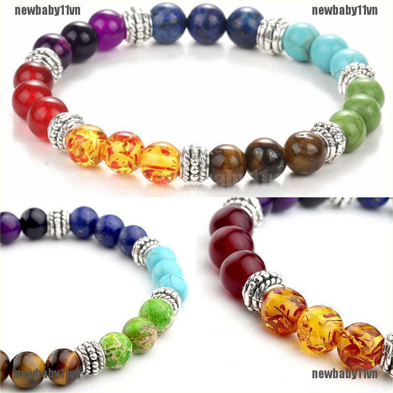 Vòng đá 7 hạt Chakra độc đáo thời trang dành cho nữ